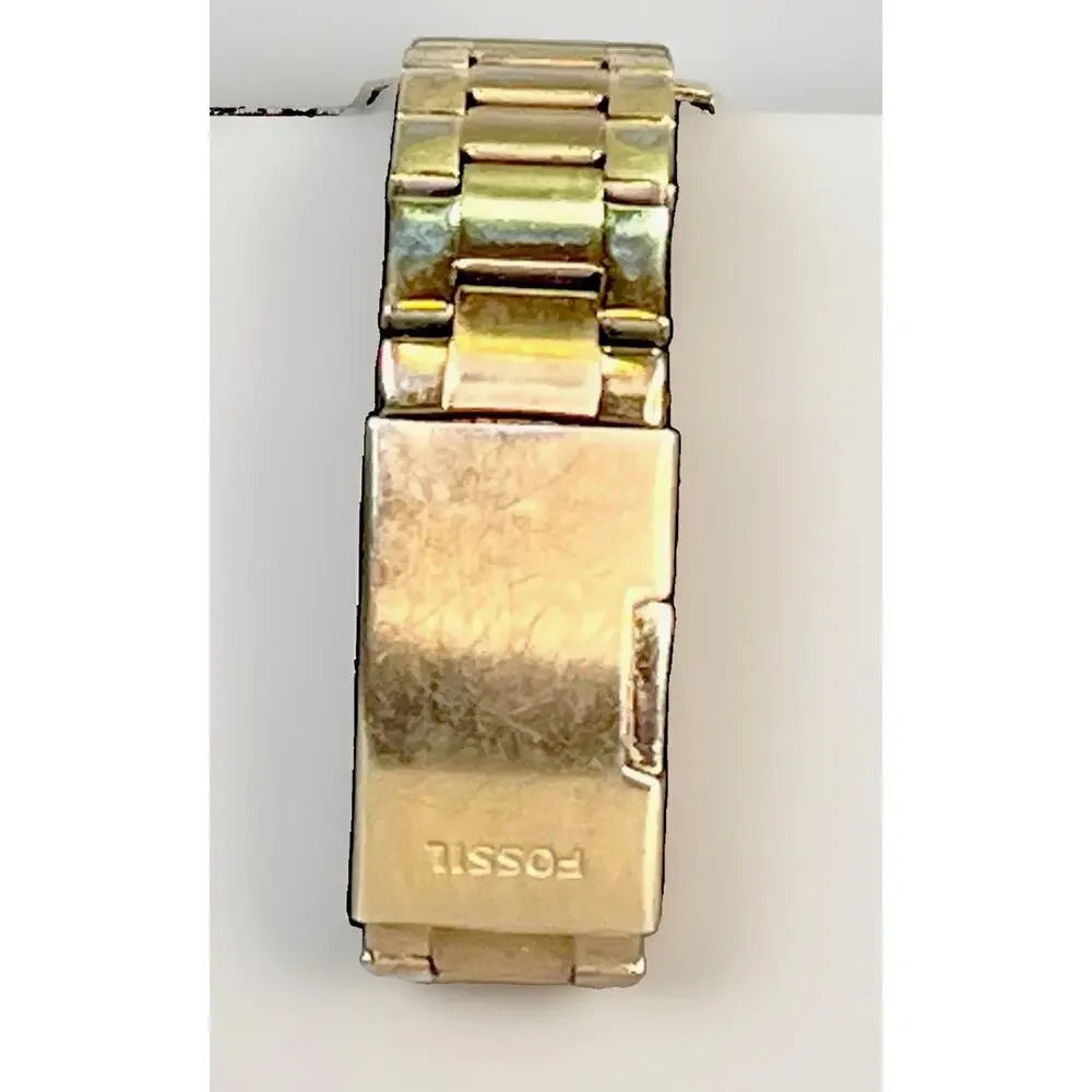 FOSSIL Women’s Gold Tone Crystal Bezel Pink Dial Watch ES3071